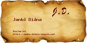 Jankó Diána névjegykártya