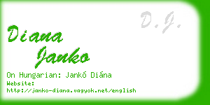 diana janko business card